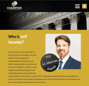 Champion Team Trading Mentorship – Leif Soreide ( US Investing Champion)