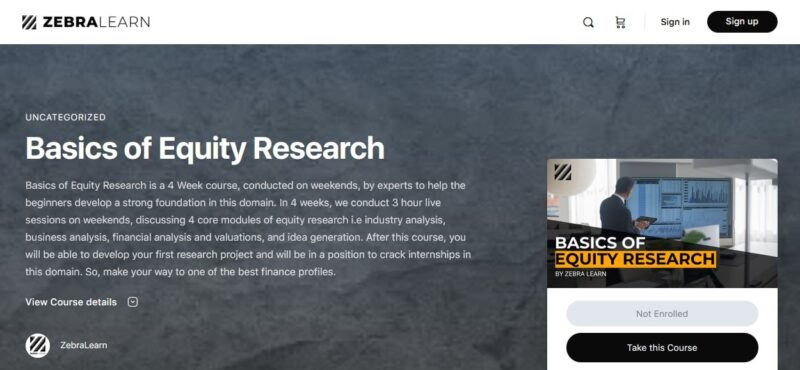 Zebra Learn – Basics of Equity Research