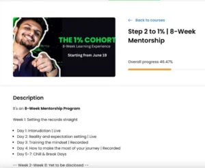 Trading With Sidhant – Step 2 to 1% | 8-Week Mentorship