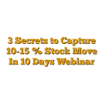 3 Secrets to Capture 10-15 % Stock Move In 10 Days Webinar