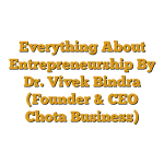 Everything About Entrepreneurship By Dr. Vivek Bindra (Founder & CEO Chota Business)