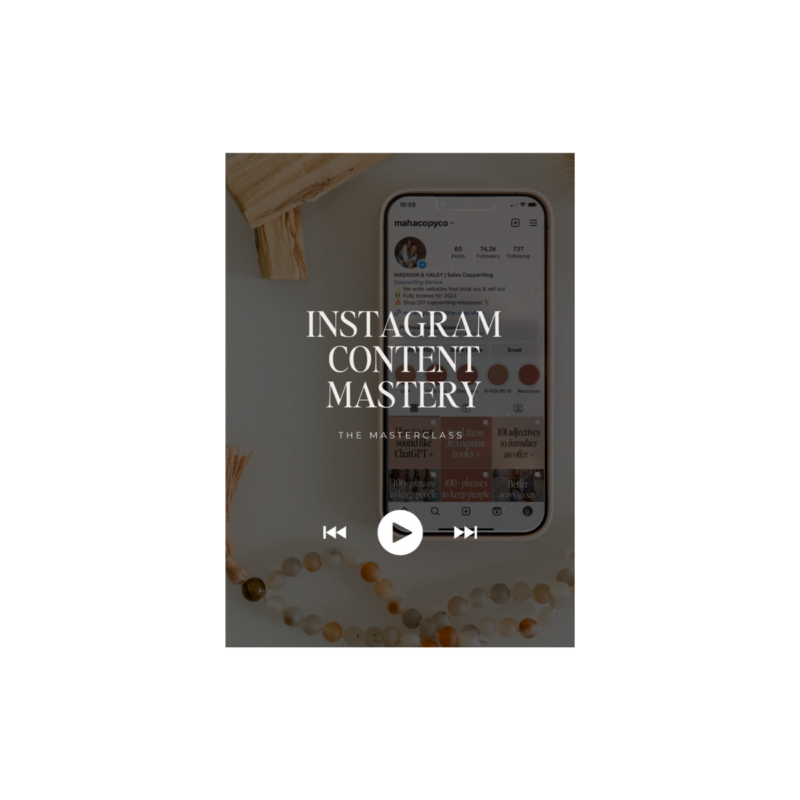 IG Content Mastery By Haley & Madison – Maha Copy