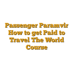 Passenger Paramvir How to get Paid to Travel The World Course